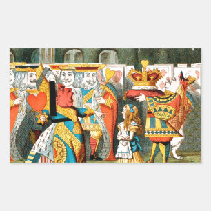 Adesivo Retangular Alice no País das Maravilhas Rainha dos Coraçõe