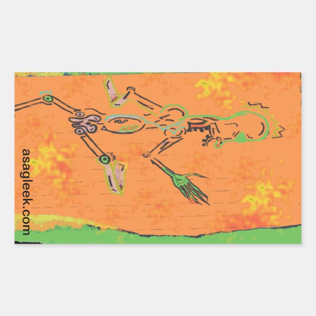 Adesivo Retangular Alienígena (Frente)