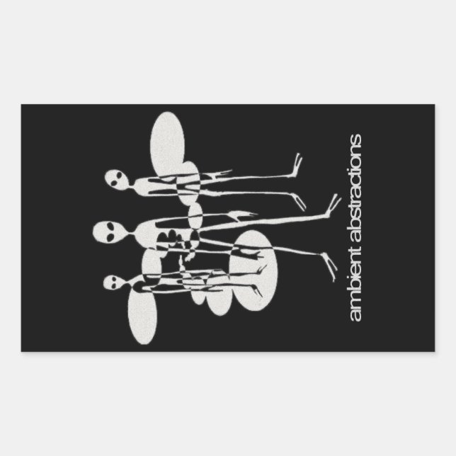 Adesivo Retangular Alienígenas de Abstrações Ambientais (Frente)