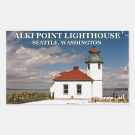Adesivo Retangular Alki Point Lighthouse, Seattle Washington