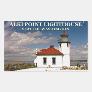 Adesivo Retangular Alki Point Lighthouse, Seattle Washington