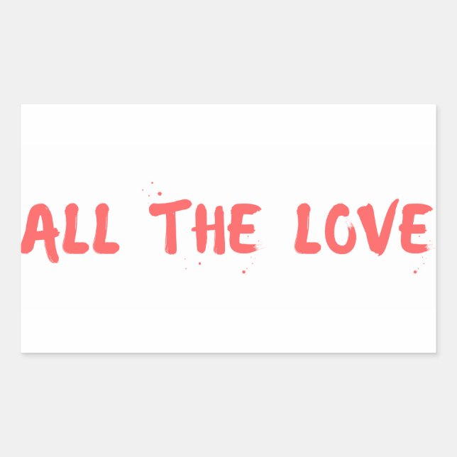 Adesivo Retangular "All Love" - Harry Styles (Frente)