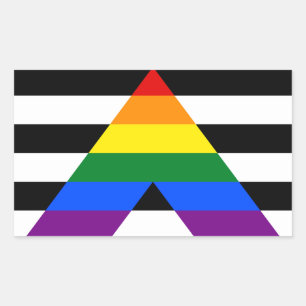 Adesivo Retangular Ally Pride Retângulo Sticker