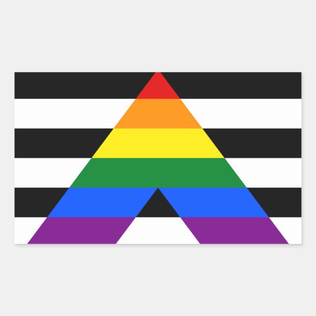 Adesivo Retangular Ally Pride Retângulo Sticker (Frente)