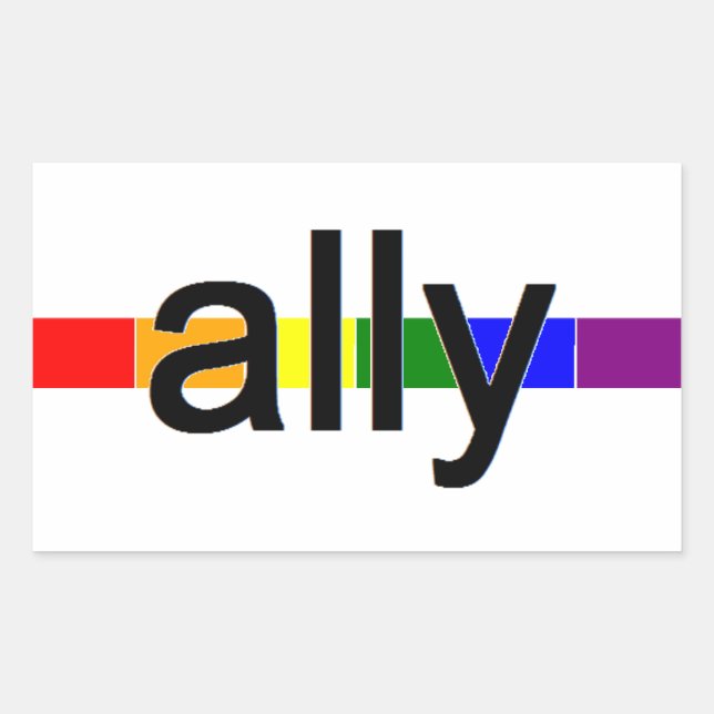 Adesivo Retangular Ally Sticker (Frente)