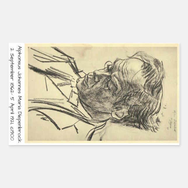 Adesivo Retangular Alphons Johannes Maria Diepenbrock 1900 (Frente)