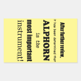 Adesivo Retangular Alphorn - Stico Retangular de Instrumentos Mais Im