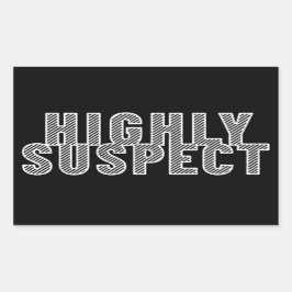 Adesivo Retangular Altamente Suspeito