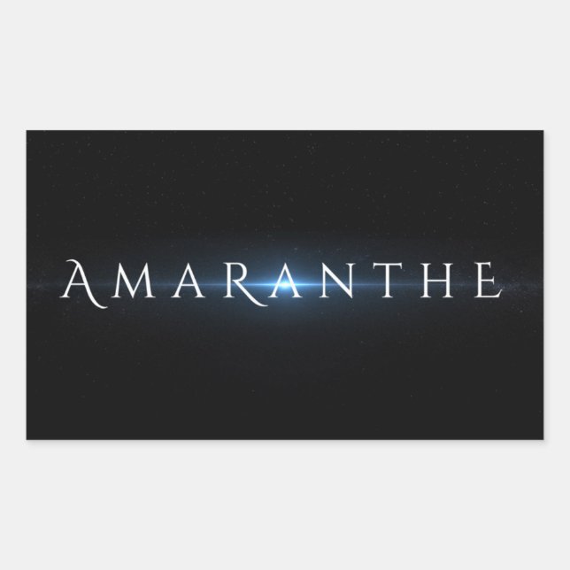 Adesivo Retangular Amaranthe sticker (preto) (Frente)