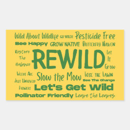 Adesivo Retangular Amarelo de Texto Retirado com Verde