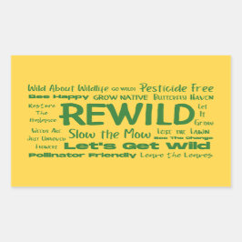Adesivo Retangular Amarelo de Texto Retirado com Verde
