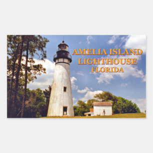 Adesivo Retangular Amelia Island Lighthouse, Flórida Stickers