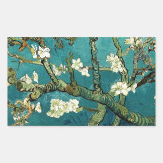 Adesivo Retangular Amêndoa brilhante Tree Van Gogh