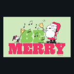 Adesivo Retangular Amendoins | Seja Feliz Natal<br><div class="desc">Veja esta divertida design de Natal do Peanuts.</div>