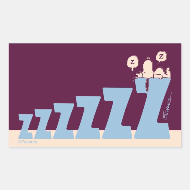 Adesivo Retangular Amendoins | Snoopy & Woodstock Nap (Frente)
