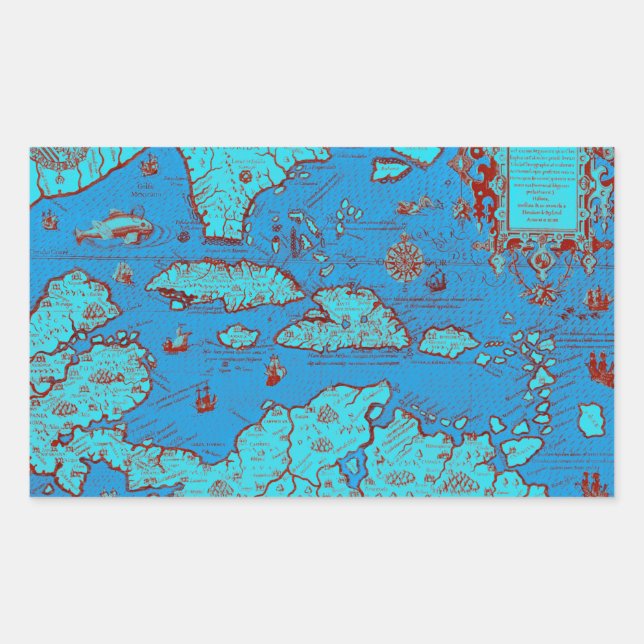 Adesivo Retangular América Central ("América Occidentalis") (Frente)