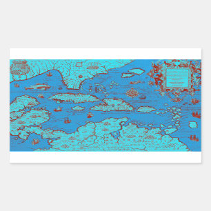 Adesivo Retangular América Central ("América Occidentalis")