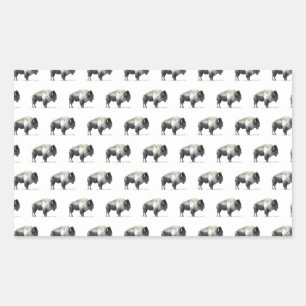 Adesivo Retangular American Bison