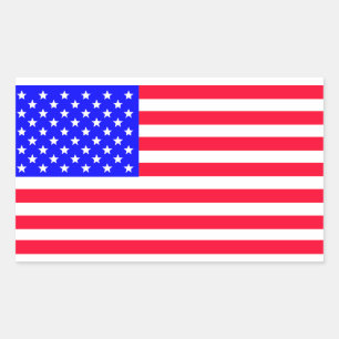 Adesivo Retangular American Flag Art