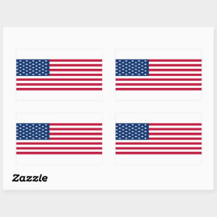 Adesivo Retangular American Flag EUA