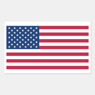 Adesivo Retangular American Flag Sticker
