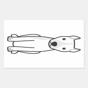 Adesivo Retangular American Pit Bull Terrier (Ouvidos Cruzados)