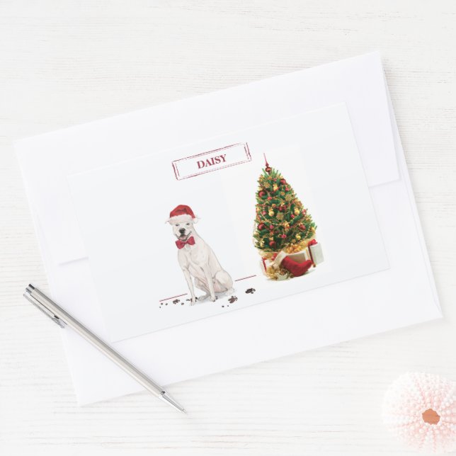 Adesivo Retangular American Staffordshire Terrier Funny (Envelope)