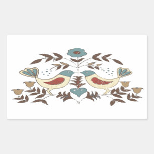 Adesivo Retangular Amish Hex Sinal Bird Americana da Pensilvânia Hola