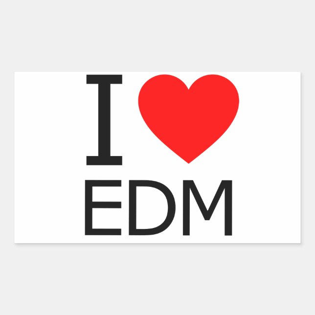 Adesivo Retangular Amo EDM (Frente)