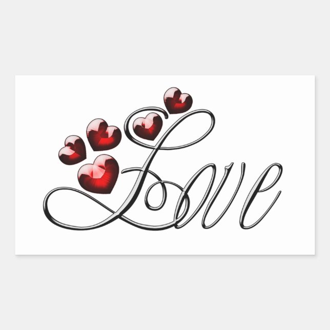 Adesivo Retangular Amor (Frente)