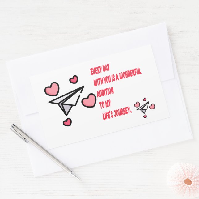 Adesivo Retangular amor (Envelope)