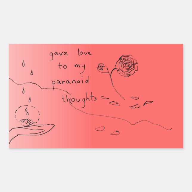 Adesivo Retangular amor (Frente)