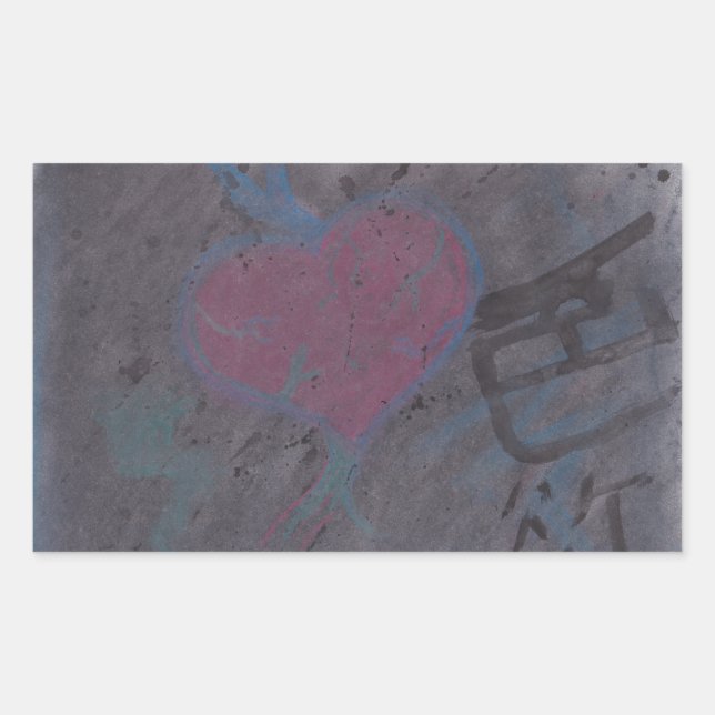 Adesivo Retangular Amor à luxúria (Frente)