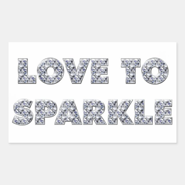 Adesivo Retangular Amor A Sparkle (Frente)
