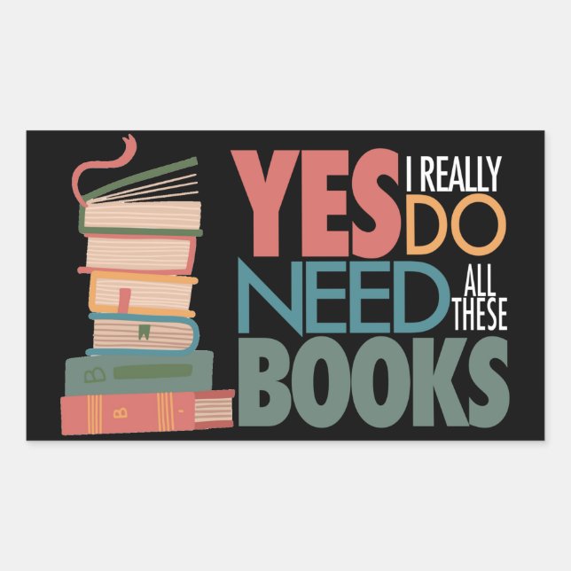 Adesivo Retangular Amor de Livro e Leitura (Frente)