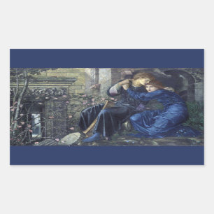 Adesivo Retangular Amor entre as ruínas (por Edward Burne-Jones)