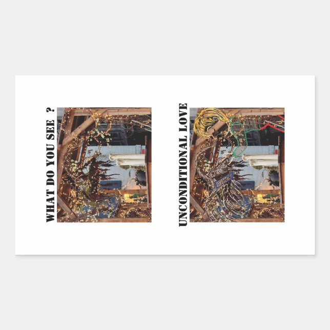 Adesivo Retangular Amor incondicional (Frente)