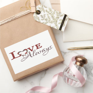 Adesivo Retangular Amor Sempre Vermelho Tulip Heart Wreath