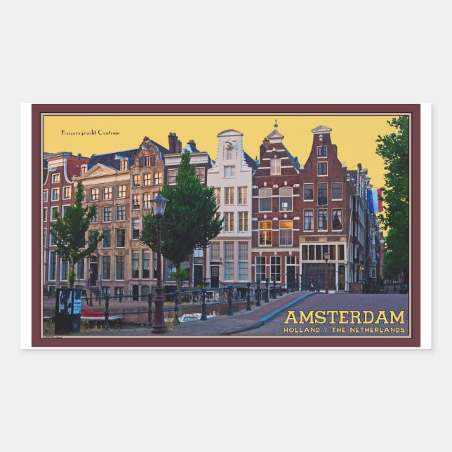 Adesivo Retangular Amsterdam-Keizersgracht Centrum (Frente)