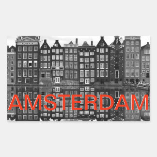 Adesivo Retangular Amsterdam steden koffer sticker