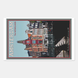 Adesivo Retangular Amsterdão - Leidsestraat - Keizersgracht