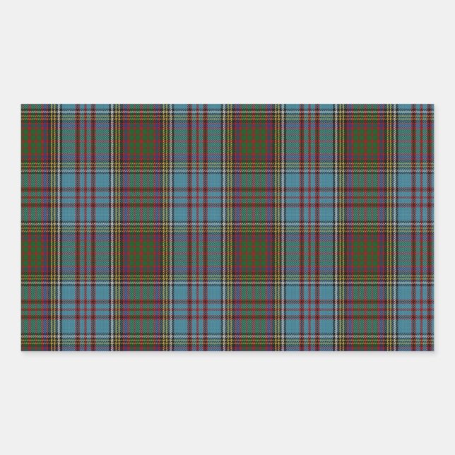 Adesivo Retangular Anderson Clan Family Tartan (Frente)