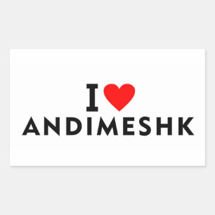 Adesivo Retangular Andimeshk Irã cidade do amor coração como viagem