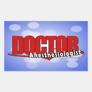Adesivo Retangular Anestesiologista DOUTOR BIG RED LOGOTIPO