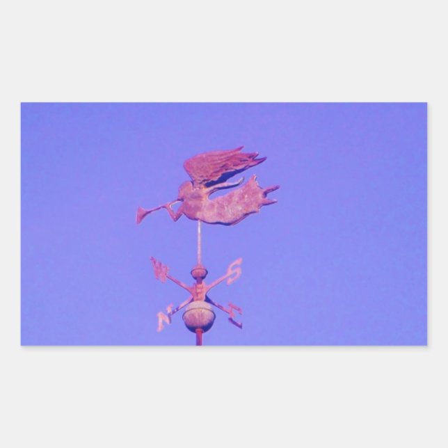 Adesivo Retangular Angel BLOW HORN WEATHER VANE (Frente)