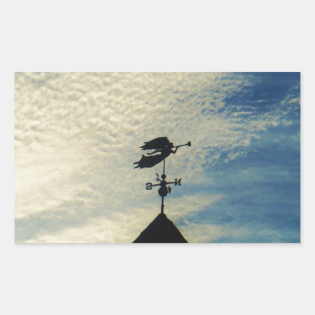 Adesivo Retangular Angel BLOW HORN WEATHER VANE (Frente)
