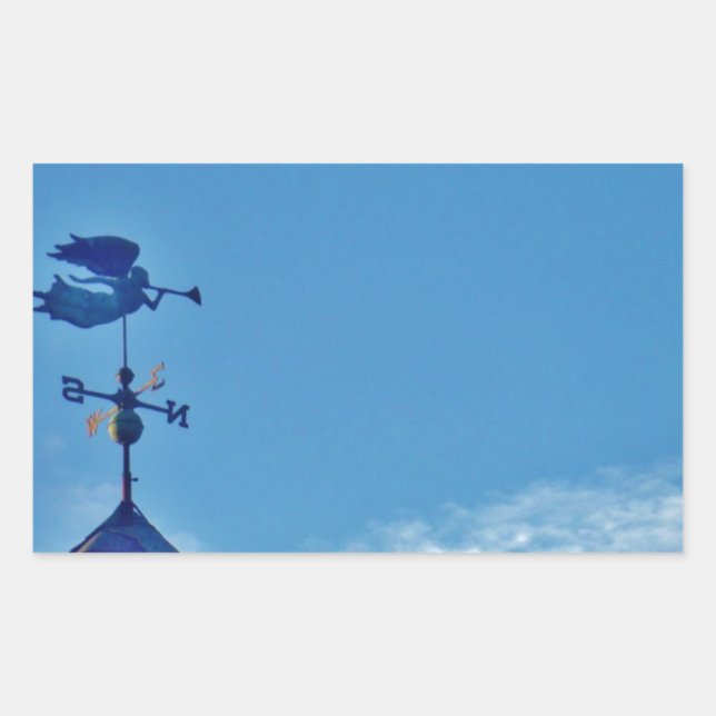 Adesivo Retangular Angel BLOW HORN WEATHER VANE (Frente)
