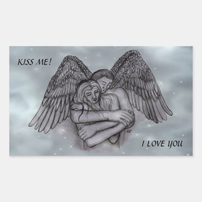 Adesivo Retangular Angel Eros no Amor (Frente)