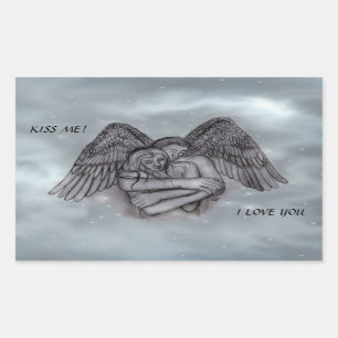 Adesivo Retangular Angel Eros no Amor