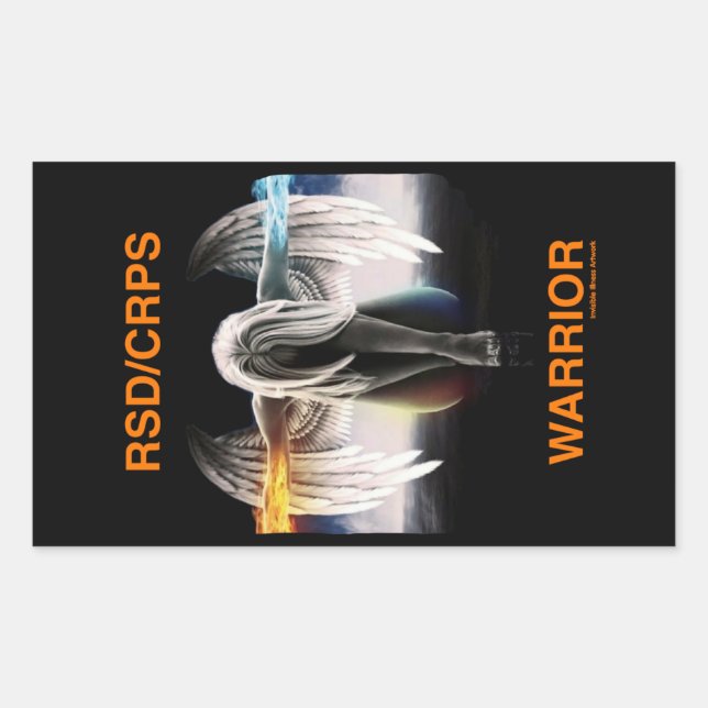 Adesivo Retangular Angel...RSD/CRPS (Frente)